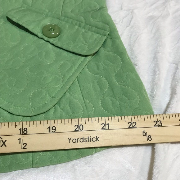 Sag Harbor 2 Buttons Blazer Women’s Size 14 Color Green Quilted Notched Collar. - Picture 8 of 13